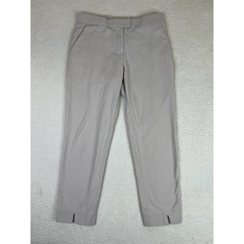 COS Womens Slim Ankle Tapered Pants Beige Stretch Chino Twill Cropped Size 4